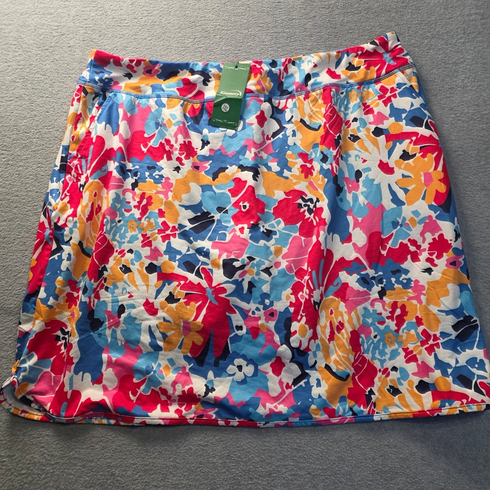 Swim Skirt Womens 3XL Floral Multicolor Beach Swim Bottom Pocket NWT Kimmery